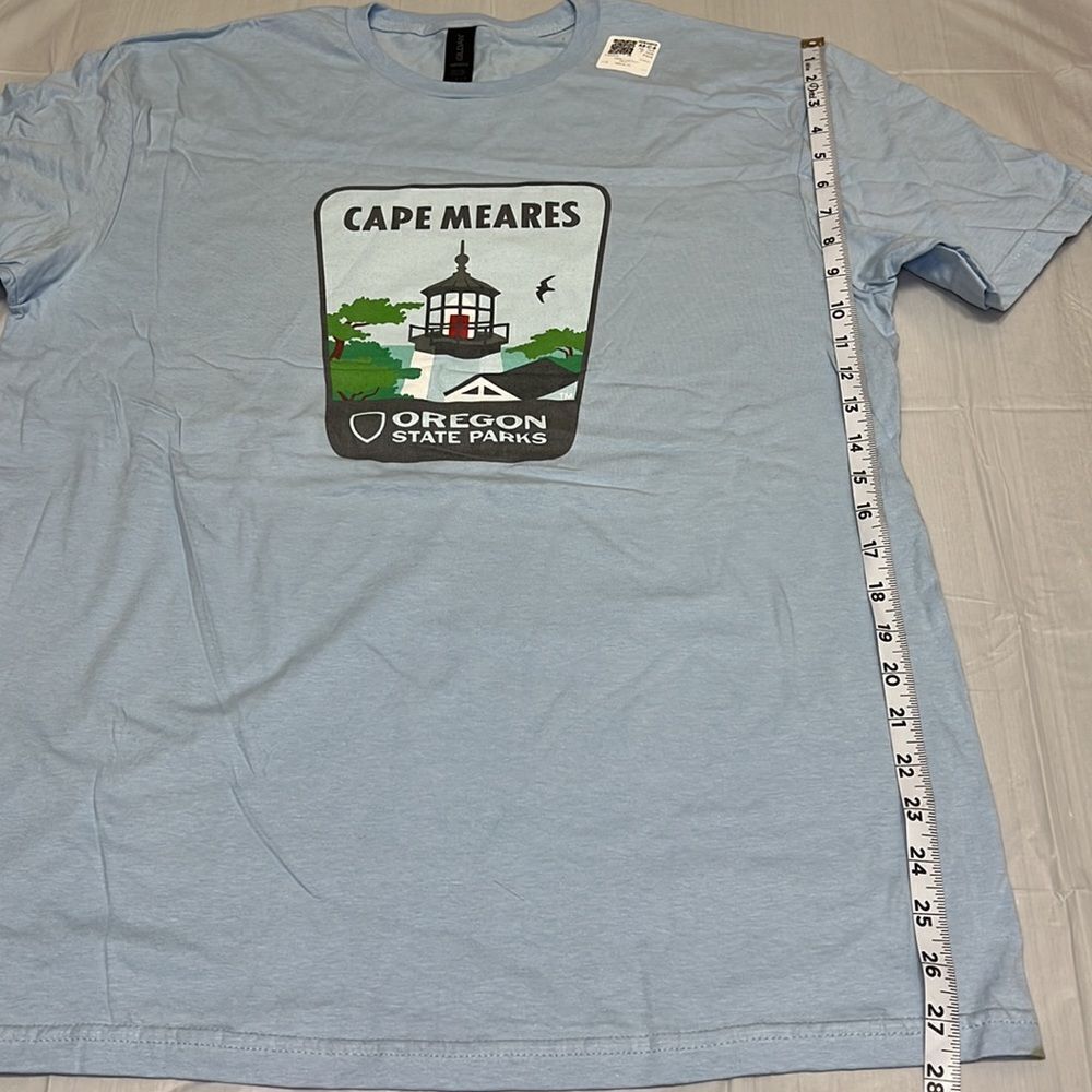 Cape Meares Men’s Light Blue Short Sleeve Graphic Tee Size Large, Extra Large - Picture 6 of 13